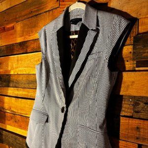 Edgy Sophisticated Sleeveless Jacket